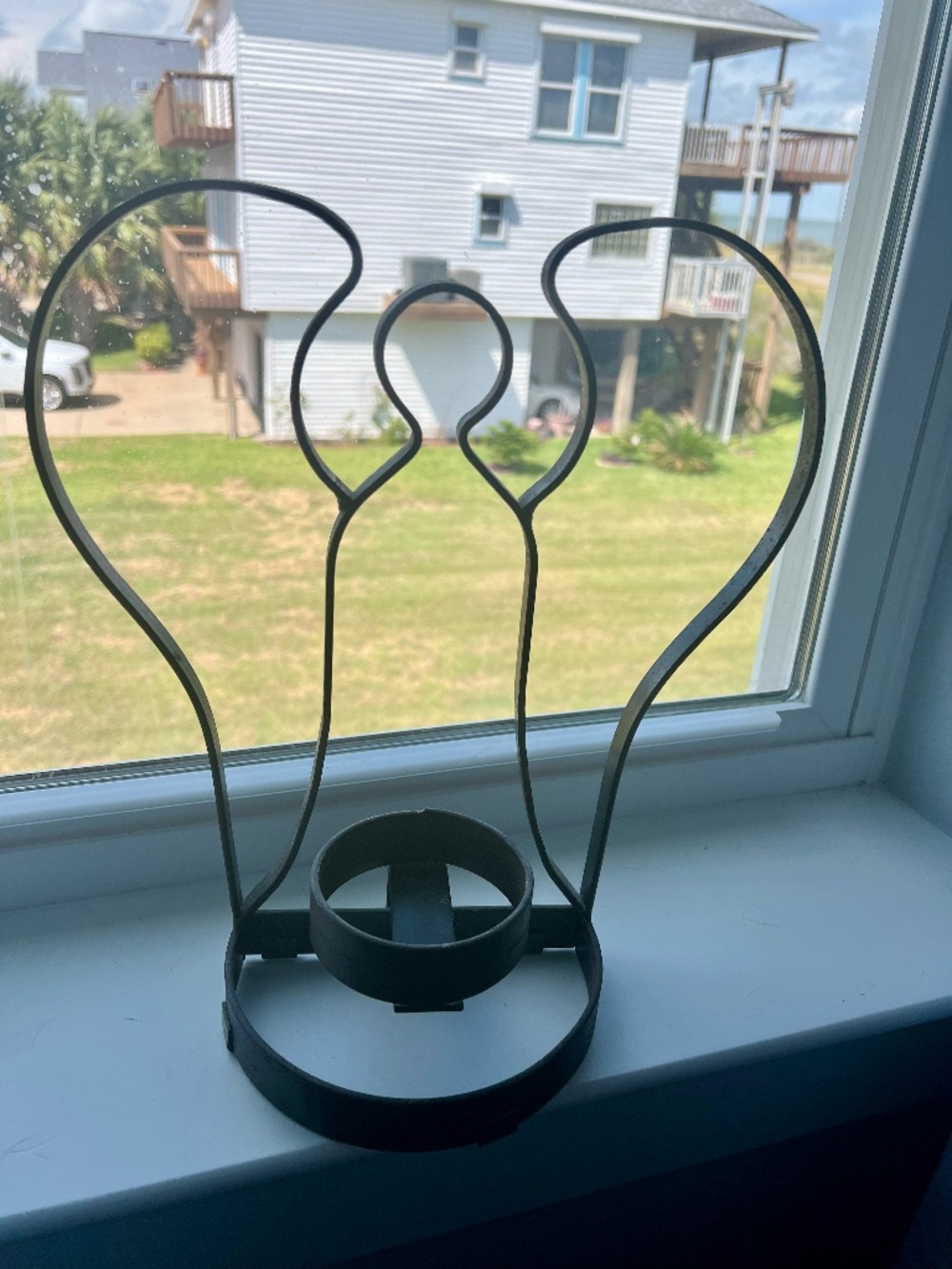 Metal Angel large candle holder